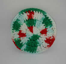 Load image into Gallery viewer, Christmas Colors Red Cotton &amp; Nylon Dish Scrubbies