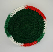 Load image into Gallery viewer, Christmas Colors &amp; Dark Hunter Green Cotton &amp; Nylon Dish Scrubbies