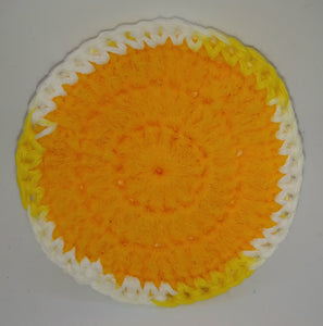 Daisy Ombre Yellow & White Cotton & Nylon Dish Scrubbies