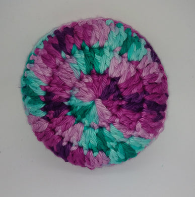 Purple Teal Cotton & Nylon Dish Scrubbies