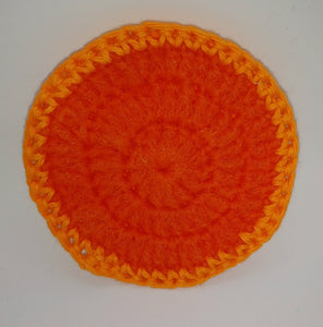 Orange Cotton & Nylon Dish Scrubbies