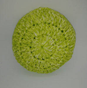 Lime Green Cotton & Nylon Dish Scrubbies