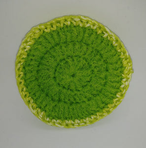 Lime Green Cotton & Nylon Dish Scrubbies