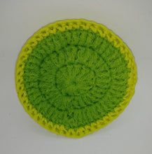 Load image into Gallery viewer, Lime Green Cotton &amp; Nylon Dish Scrubbies