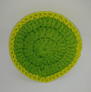 Lime Green Cotton & Nylon Dish Scrubbies