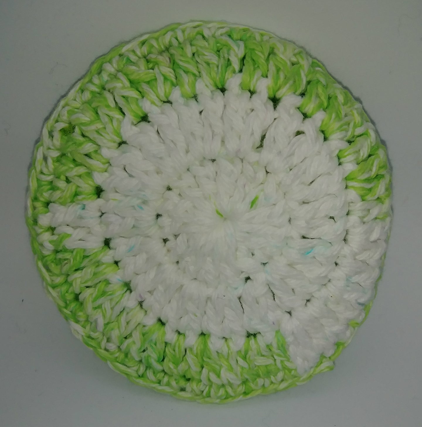 Lime Green & White Cotton & Nylon Dish Scrubbies