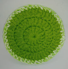 Load image into Gallery viewer, Lime Green &amp; White Cotton &amp; Nylon Dish Scrubbies