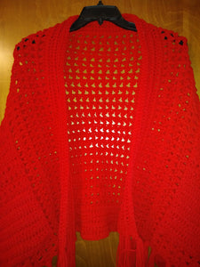 Red Ladies Pocket Shawl Women's Accessories