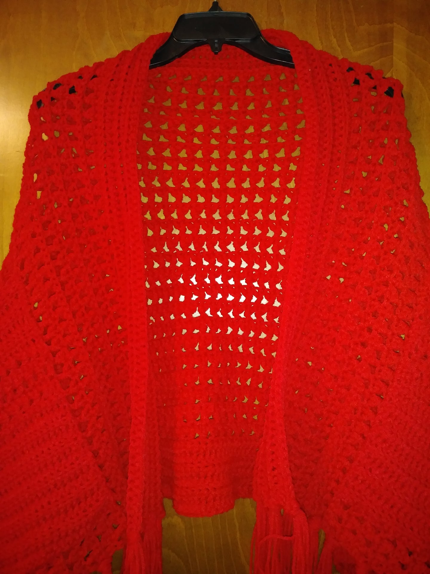 Red Ladies Pocket Shawl Women's Accessories