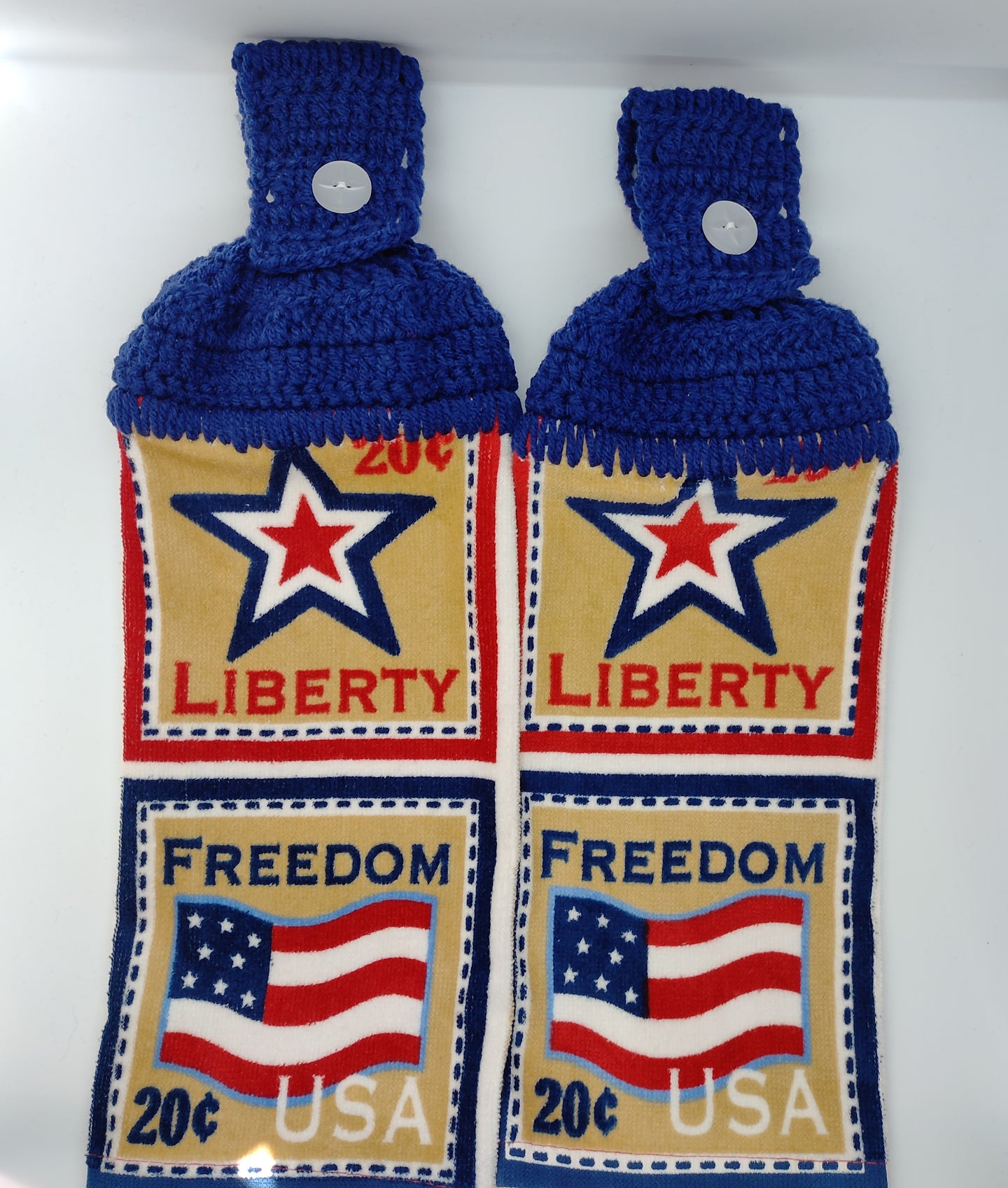 Liberty Freedom USA Patriotic Hanging Kitchen Towel Set