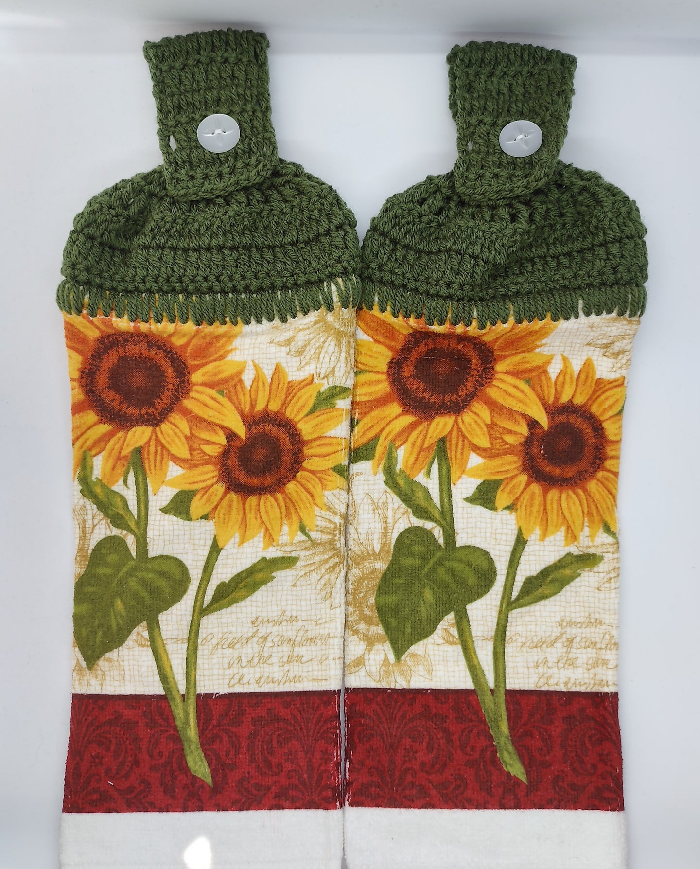 Sunflowers Hanging Kitchen Towel Set