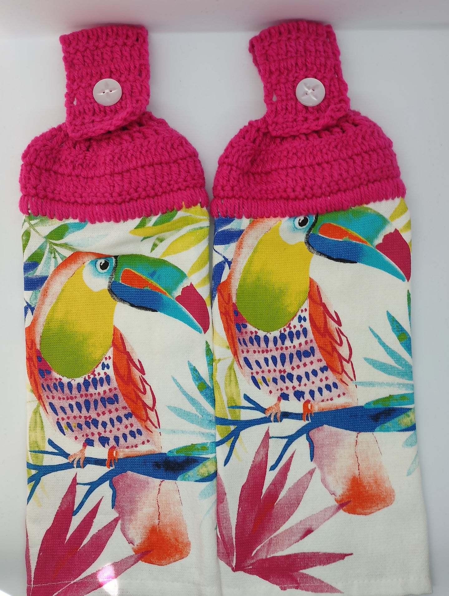 Tropical Toucan Bird Hanging Kitchen Towel Set