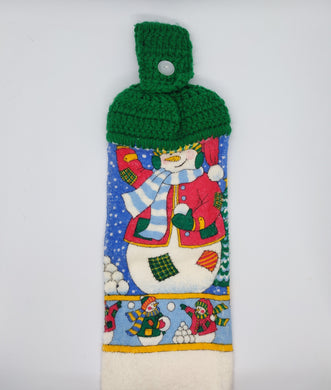 Christmas Snowman Single Hanging Kitchen Towel Topper