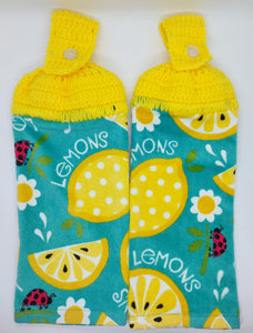 Ladybugs & Lemons Hanging Kitchen Towel Set