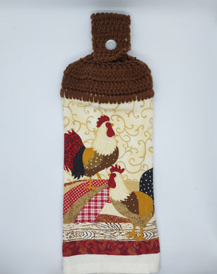 Rooster Single Hanging Kitchen Towel Topper