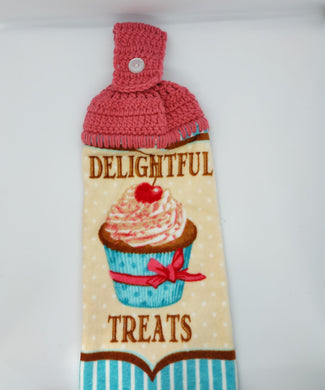 Cupcake Delightful Treats Single Hanging Kitchen Towel Topper