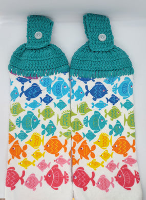 Colorful Fish Hanging Kitchen Towel Set