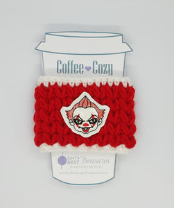 Horror Clown Coffee Cup Cozy