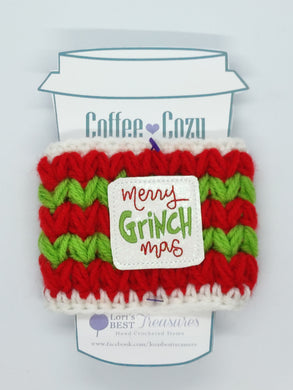 Merry Grinch Mas Coffee Cup Cozy