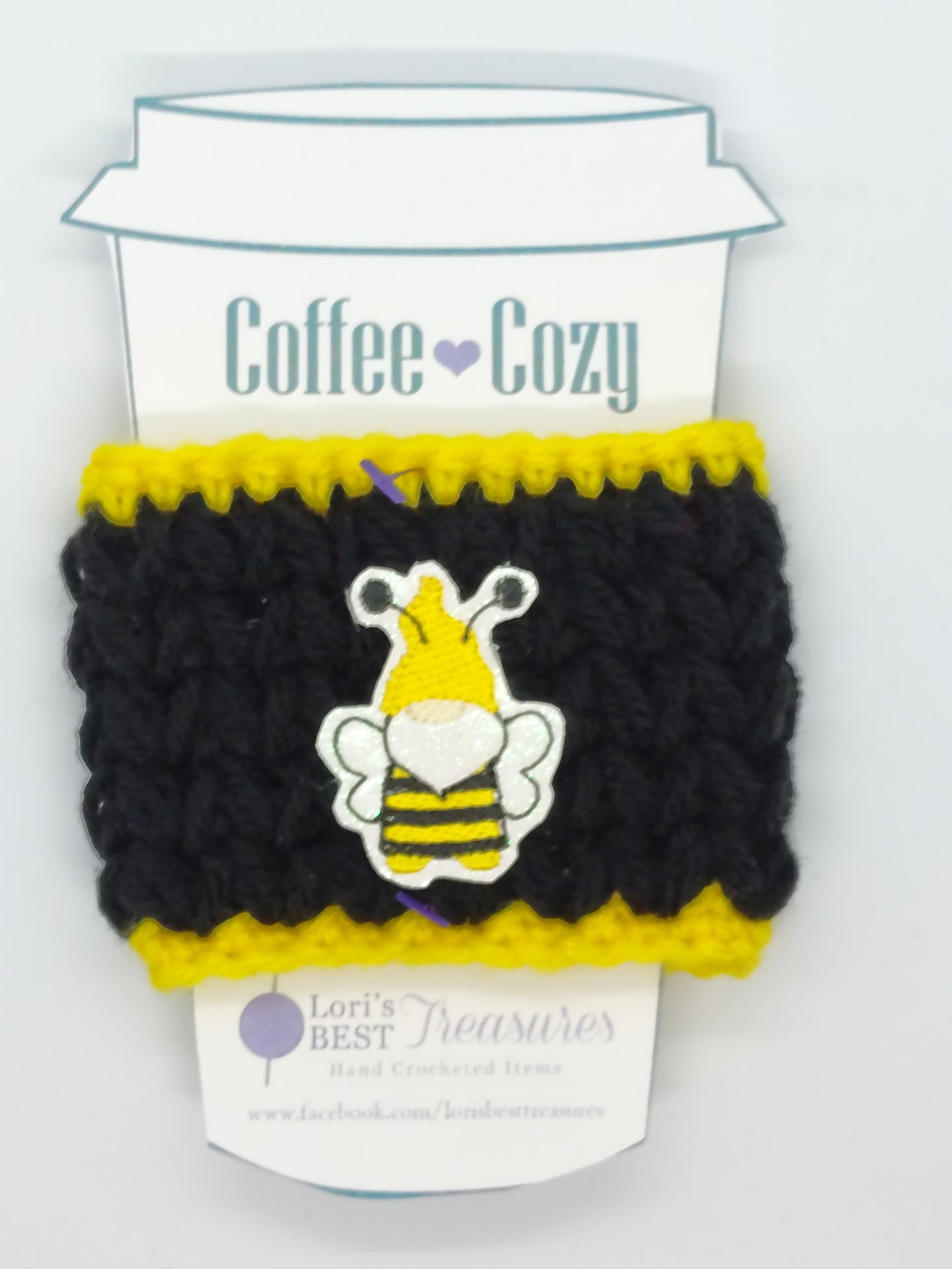Gnome Bumble Bee Coffee Cup Cozy