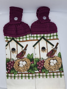 Bird House & Bird's Nest Hanging Kitchen Towel Set