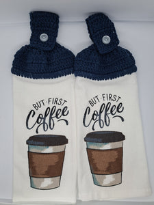 But First Coffee Hanging Kitchen Towel Set