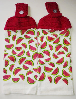 Watermelon Slices Hanging Kitchen Towel Set