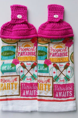 Tropical Paradise Hanging Kitchen Towel Set