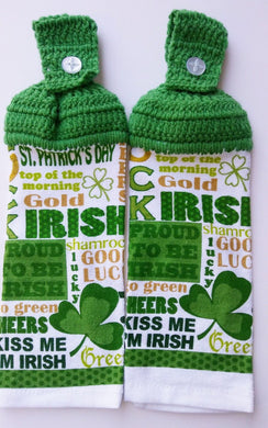 St. Patrick's Day Wishes Hanging Kitchen Towel Set