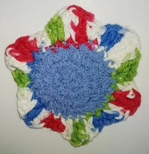 Load image into Gallery viewer, Flower Kitchen Durable Dish  Pot Scrubbies 4&quot; x 4&quot; Red Blue White Lime Green