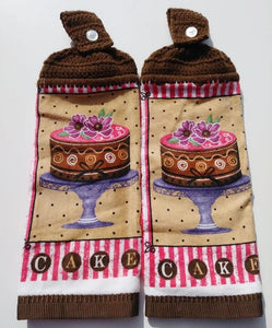 Chocolate Cake Hanging Kitchen Towel Set