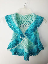 Load image into Gallery viewer, Girls Ring Around The Rosie Vest Size 4T Cream Teals Faerie Cake Circle Vest