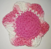 Load image into Gallery viewer, Flower Kitchen Durable Dish  Pot Scrubbies 4&quot; x 4&quot; White Shades of Pink