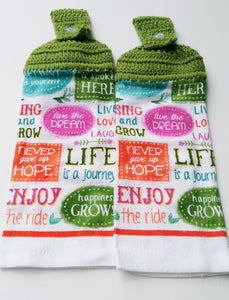 Life Quotes Sayings Hanging Kitchen Towel Set