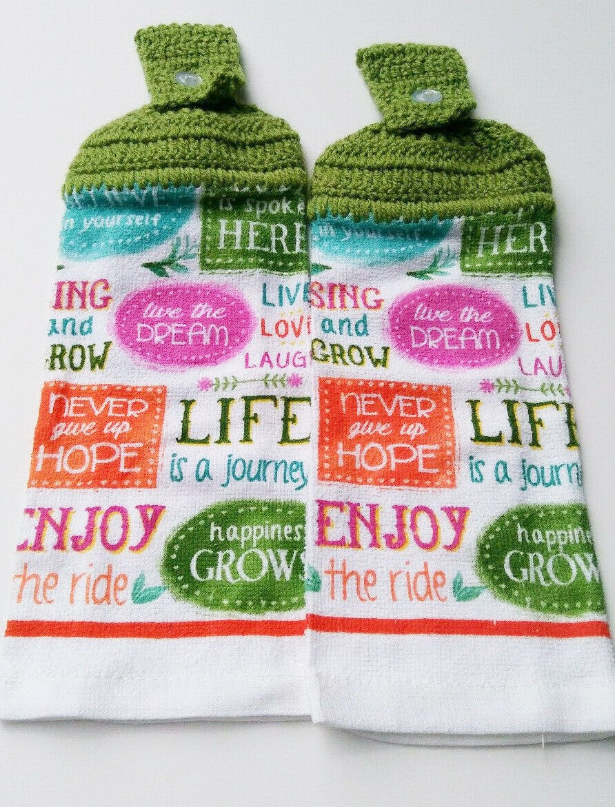 Life Quotes Sayings Hanging Kitchen Towel Set