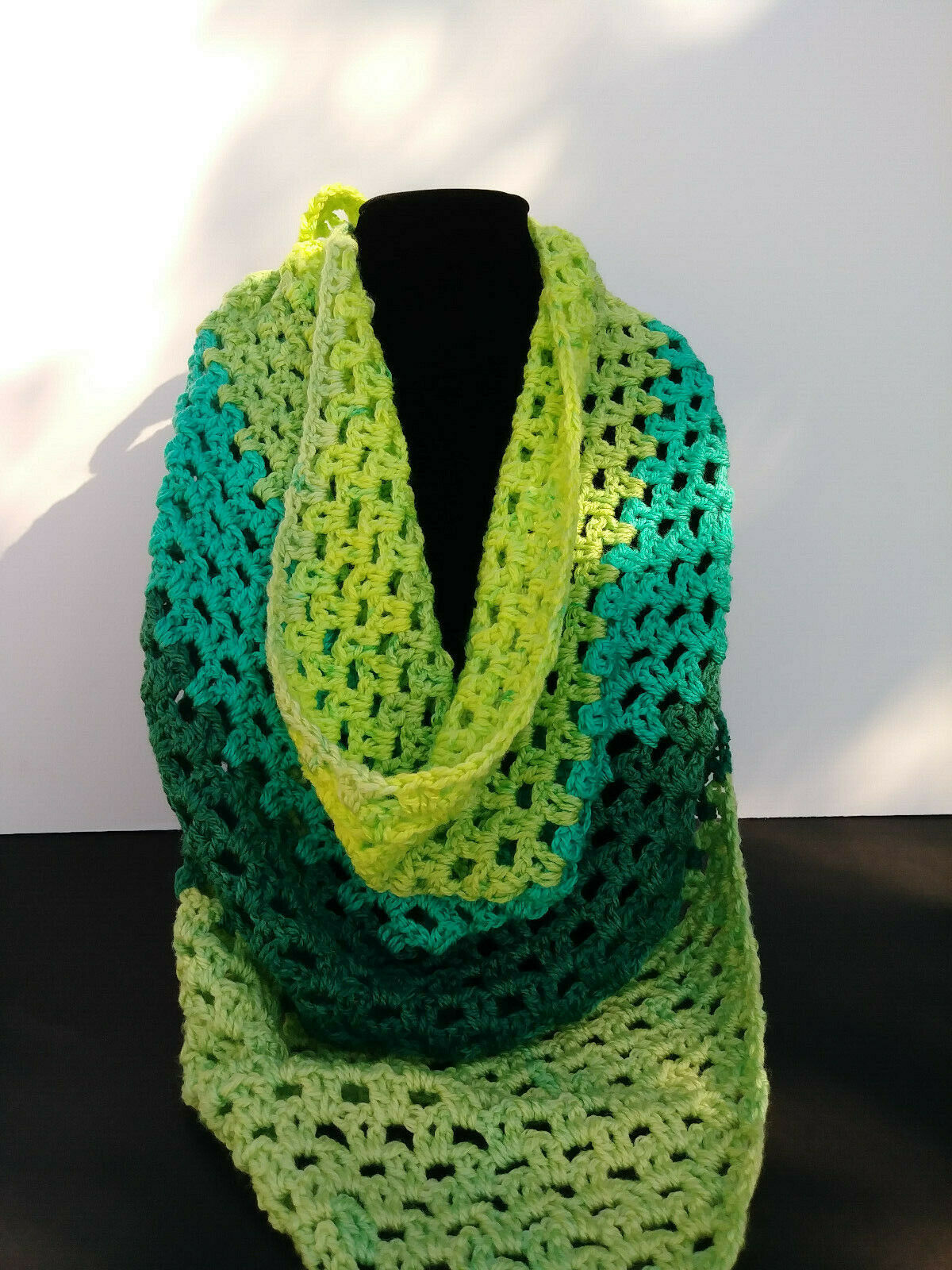 Triangle Scarf Shawl Teals Greens Lemon Lime Women's Accessories