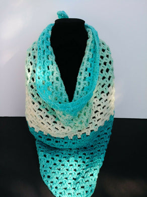 Triangle Scarf Shawl Blues & White Faerie Cake Women's Accessories
