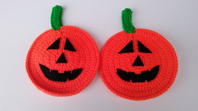 Pumpkin Jack O'Lantern Halloween Potholders