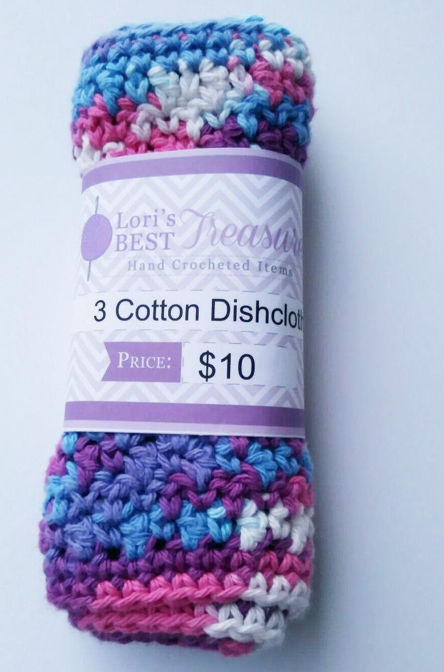 Dishcloths Washrag Dishrag Washcloth Set of 3 Cotton 7