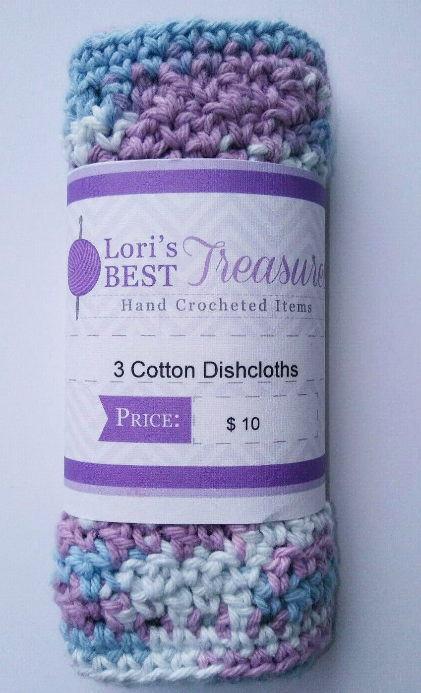 Dishcloths Washrags Dishrags Washcloth Set of 3 Cotton 7